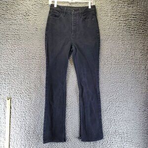 Old Navy Jeans Womens 4 Black Extra High-Rise Kicker Boot-Cut Denim